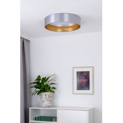 Duolla - LED lubinis šviestuvas ROLLER LED/24W/230V diametras 45 cm sidabras/auksas