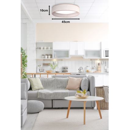 Duolla - LED lubinis šviestuvas ROLLER LED/24W/230V diametras 45 cm smėlio spalva