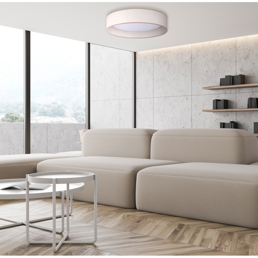Duolla - LED lubinis šviestuvas ROLLER LED/24W/230V diametras 45 cm smėlio spalva
