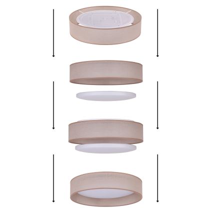 Duolla - LED lubinis šviestuvas ROLLER LED/24W/230V diametras 45 cm smėlio spalva