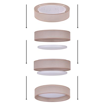 Duolla - LED lubinis šviestuvas ROLLER LED/24W/230V šviestuvas diametras 45 cm pilka