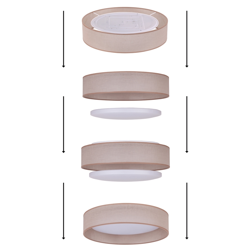 Duolla - LED lubinis šviestuvas ROLLER LED/24W/230V šviestuvas diametras 45 cm pilka