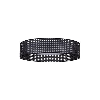 Duolla - LED lubinis šviestuvas ROLLER RATTAN LED/24W/230V diametras 45 cm juoda