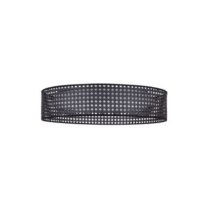 Duolla - LED lubinis šviestuvas ROLLER RATTAN LED/24W/230V diametras 45 cm juoda