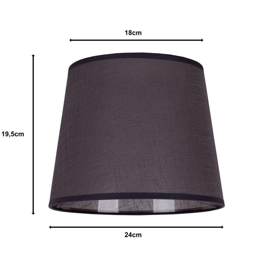 Duolla - Lempos gaubtas stalinei lempai CLASSIC M E27 diametras 24 cm antracitas
