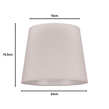 Duolla - Lempos gaubtas stalinei lempai CLASSIC M E27 diametras 24 cm balta