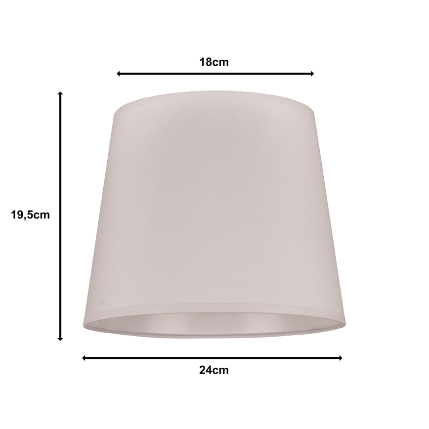 Duolla - Lempos gaubtas stalinei lempai CLASSIC M E27 diametras 24 cm balta