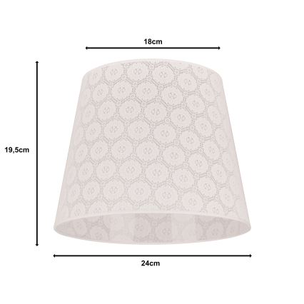 Duolla - Lempos gaubtas stalinei lempai CLASSIC M E27 diametras 24 cm balta