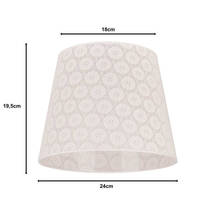 Duolla - Lempos gaubtas stalinei lempai CLASSIC M E27 diametras 24 cm balta