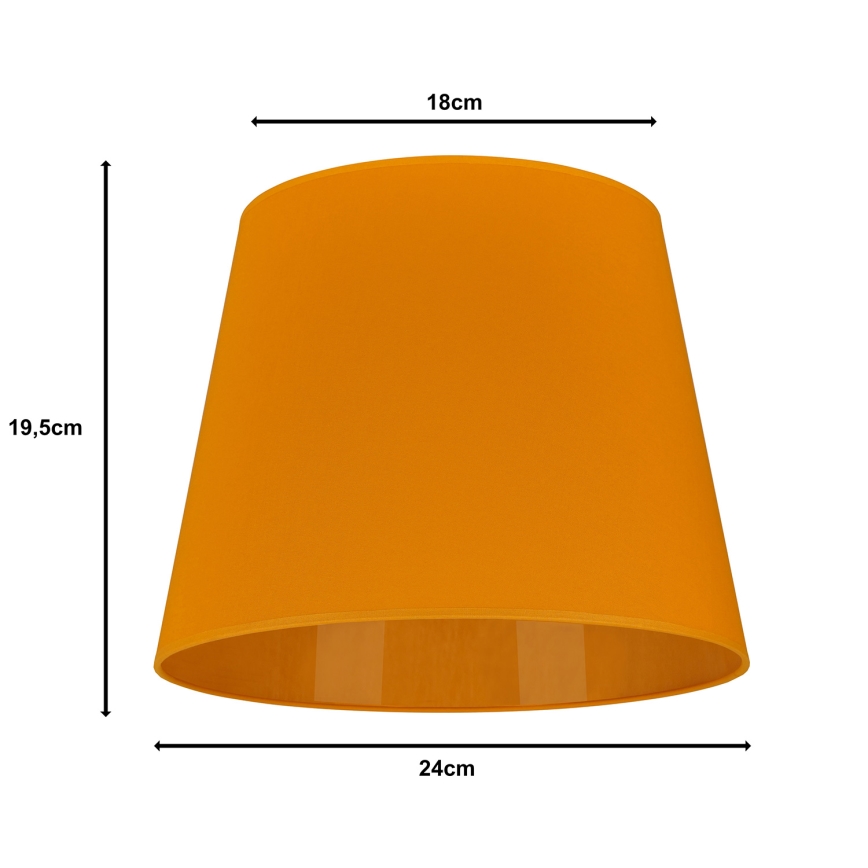 Duolla - Lempos gaubtas stalinei lempai CLASSIC M E27 diametras 24 cm geltona