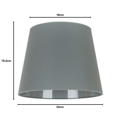 Duolla - Lempos gaubtas stalinei lempai CLASSIC M E27 diametras 24 cm pilka