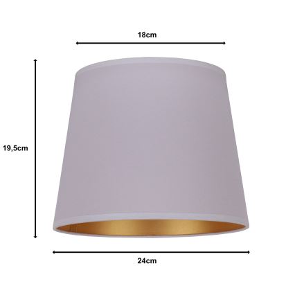 Duolla - Lempos gaubtas stalinei lempai CLASSIC M E27 diametras 24 cm pilka