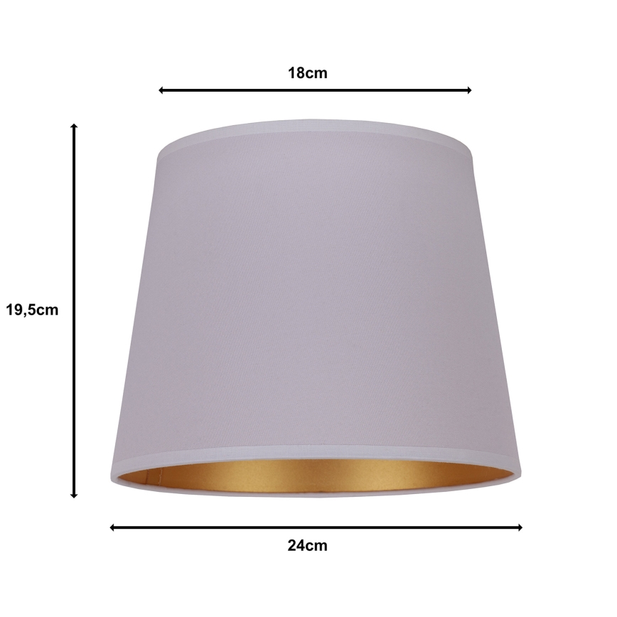 Duolla - Lempos gaubtas stalinei lempai CLASSIC M E27 diametras 24 cm pilka
