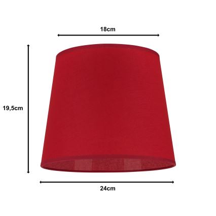 Duolla - Lempos gaubtas stalinei lempai CLASSIC M E27 diametras 24 cm raudona