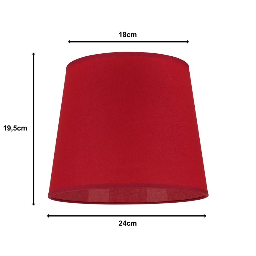 Duolla - Lempos gaubtas stalinei lempai CLASSIC M E27 diametras 24 cm raudona