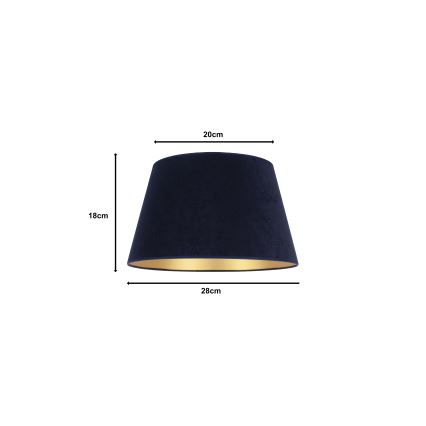 Duolla - Lempos gaubtas stalinei lempai CONE M E27 diametras 28 cm mėlyna