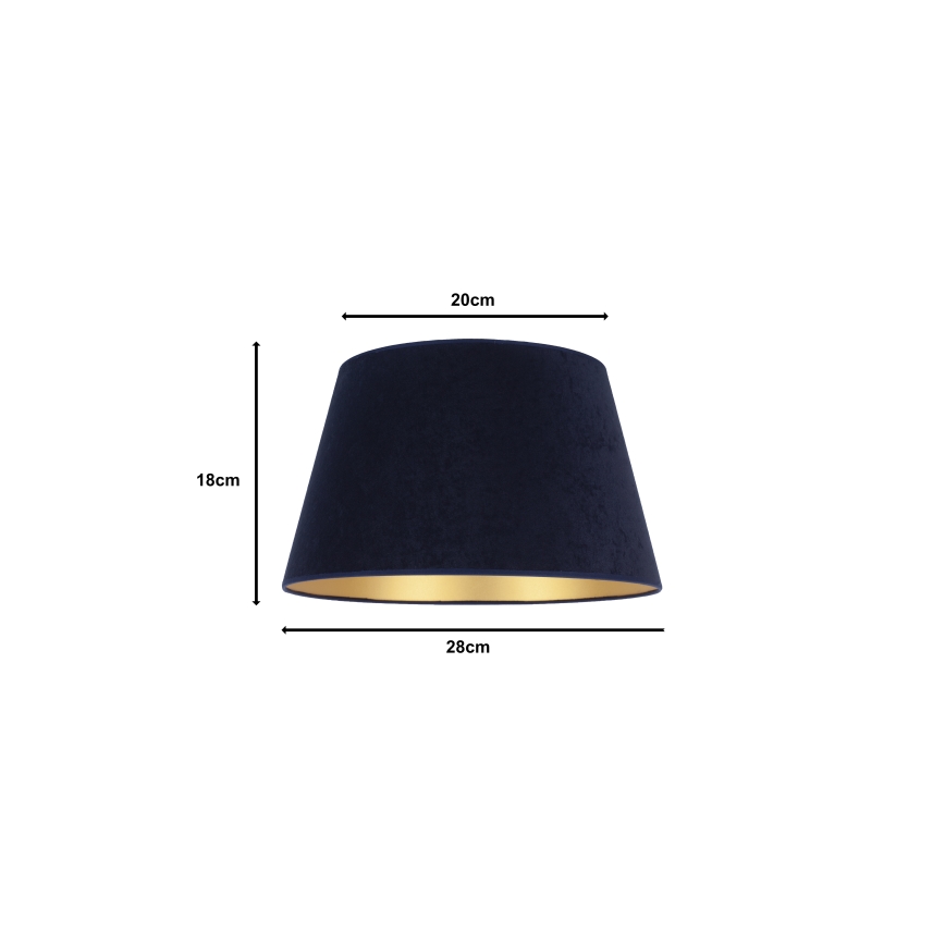 Duolla - Lempos gaubtas stalinei lempai CONE M E27 diametras 28 cm mėlyna