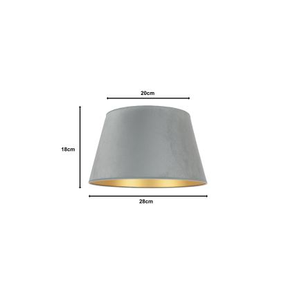 Duolla - Lempos gaubtas stalinei lempai CONE M E27 diametras 28 cm pilka