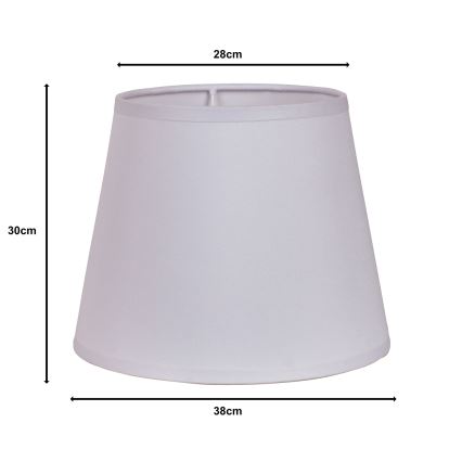 Duolla - Lempos gaubtas toršerui CLASSIC L E27 diametras 38 cm balta