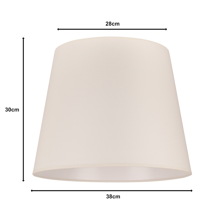Duolla - Lempos gaubtas toršerui CLASSIC L E27 diametras 38 cm kreminė
