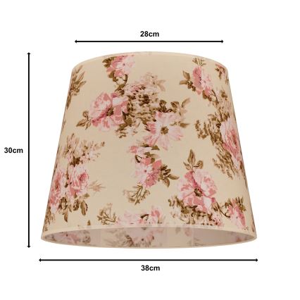 Duolla - Lempos gaubtas toršerui CLASSIC L E27 diametras 38 cm rožė