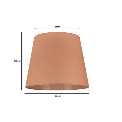 Duolla - Lempos gaubtas toršerui CLASSIC L E27 diametras 38 cm ruda