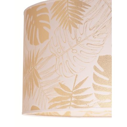 Duolla - Lubinis šviestuvas ARECA 1xE27/40W/230V diametras 45 cm žalvaris/balta