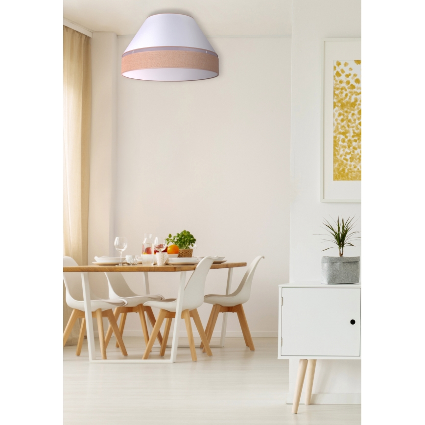 Duolla - Lubinis šviestuvas AVIGNON 3xE27/15W/230V d. 60 cm balta/ruda