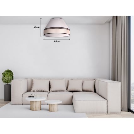 Duolla - Lubinis šviestuvas AVIGNON 3xE27/15W/230V d. 60 cm smėlio spalvos