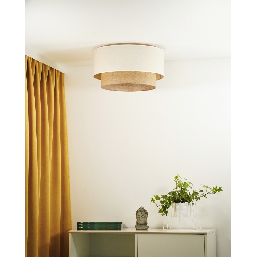 Duolla - Lubinis šviestuvas BOHO 1xE27/15W/230V d. 45 cm smėlio/rudos spalvos