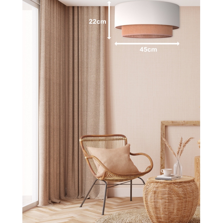 Duolla - Lubinis šviestuvas BOHO 1xE27/15W/230V d. 45 cm smėlio/rudos spalvos