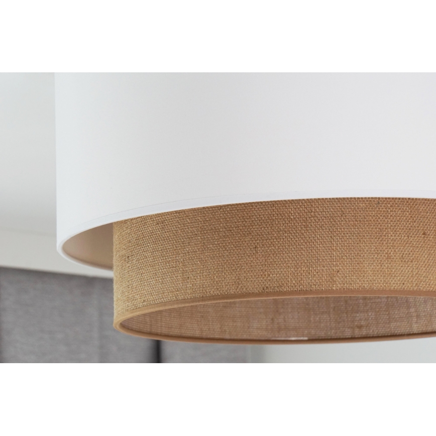 Duolla - Lubinis šviestuvas BOHO 1xE27/15W/230V diametras 45 cm balta/ruda