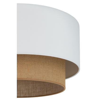 Duolla - Lubinis šviestuvas BOHO 1xE27/15W/230V diametras 45 cm balta/ruda