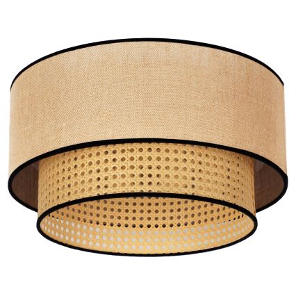 Duolla - Lubinis šviestuvas BOHO 1xE27/15W/230V diametras 45 cm smėlio spalva/rotangas