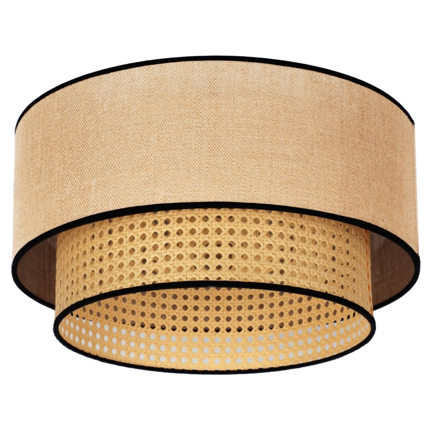 Duolla - Lubinis šviestuvas BOHO 1xE27/15W/230V diametras 45 cm smėlio spalva/rotangas