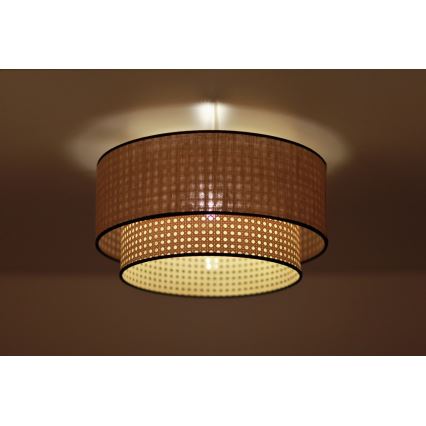 Duolla - Lubinis šviestuvas BOHO 1xE27/15W/230V diametras 45 cm smėlio spalva/rotangas