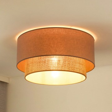 Duolla - Lubinis šviestuvas BOHO 1xE27/15W/230V diametras 45 cm smėlio spalva/ruda