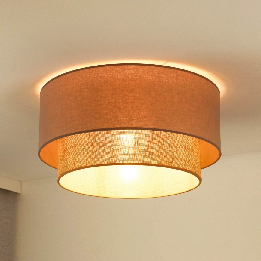 Duolla - Lubinis šviestuvas BOHO 1xE27/15W/230V diametras 45 cm smėlio spalva/ruda