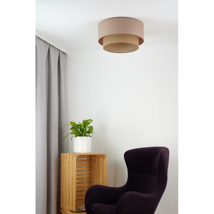 Duolla - Lubinis šviestuvas BOHO 1xE27/15W/230V diametras 45 cm smėlio spalva/ruda