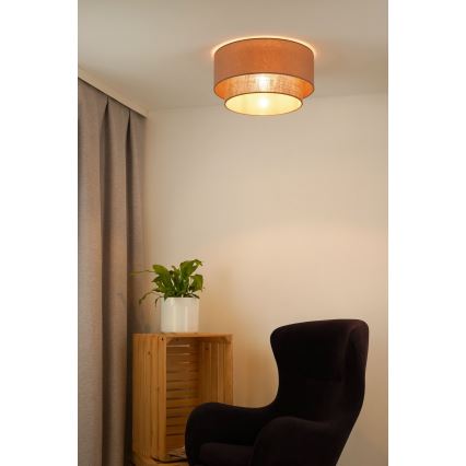 Duolla - Lubinis šviestuvas BOHO 1xE27/15W/230V diametras 45 cm smėlio spalva/ruda