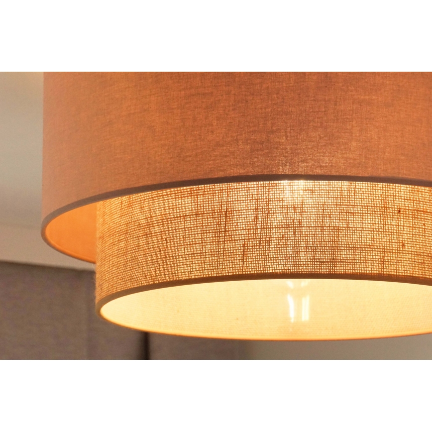 Duolla - Lubinis šviestuvas BOHO 1xE27/15W/230V diametras 45 cm smėlio spalva/ruda