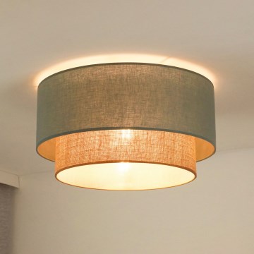 Duolla - Lubinis šviestuvas BOHO 1xE27/15W/230V diametras 45 cm žalia/ruda