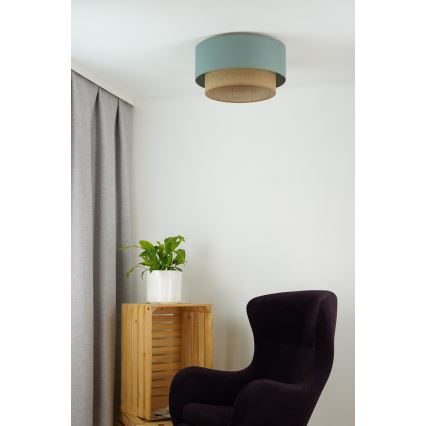 Duolla - Lubinis šviestuvas BOHO 1xE27/15W/230V diametras 45 cm žalia/ruda
