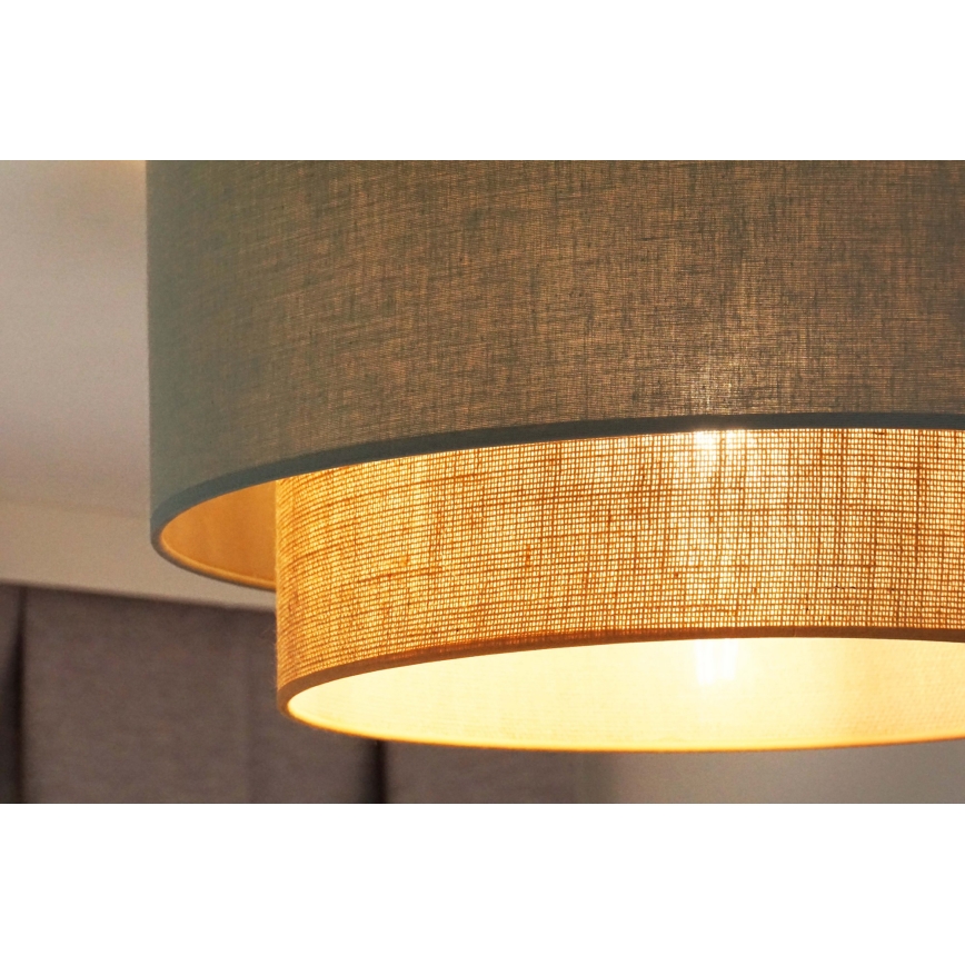 Duolla - Lubinis šviestuvas BOHO 1xE27/15W/230V diametras 45 cm žalia/ruda