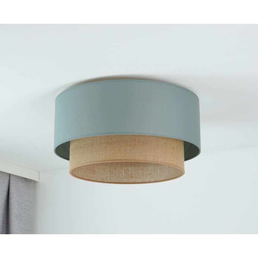 Duolla - Lubinis šviestuvas BOHO 1xE27/15W/230V diametras 45 cm žalia/ruda