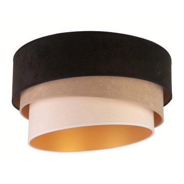 Duolla - Lubinis šviestuvas DEVON 1xE27/40W/230V diametras 45 cm juoda/smėlio spalva
