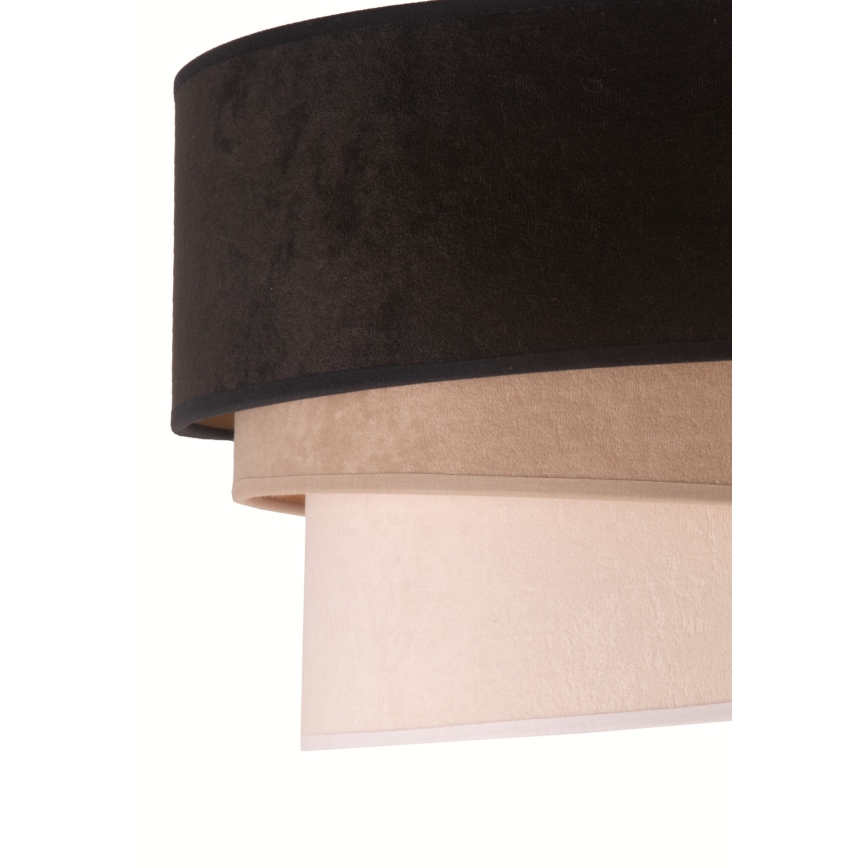 Duolla - Lubinis šviestuvas DEVON 1xE27/40W/230V diametras 45 cm juoda/smėlio spalva