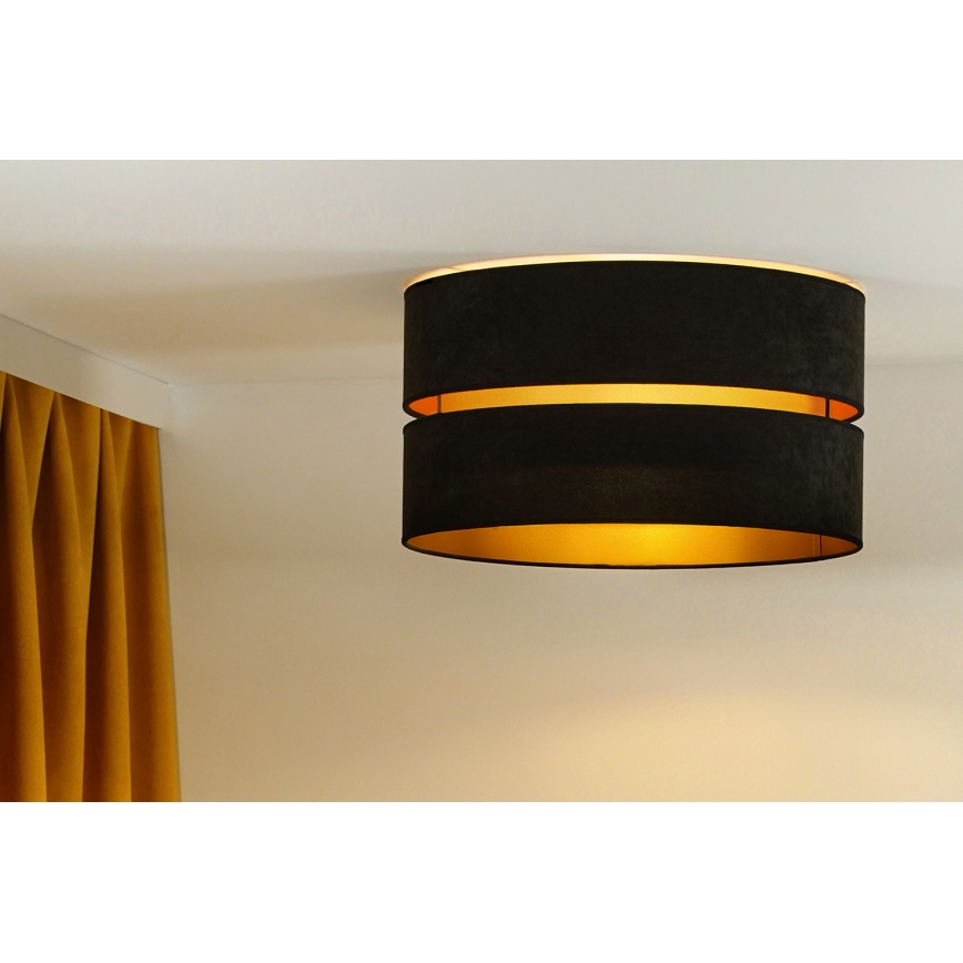 Duolla - Lubinis šviestuvas DUO 1xE27/40W/230V diametras 40 cm juoda/auksas