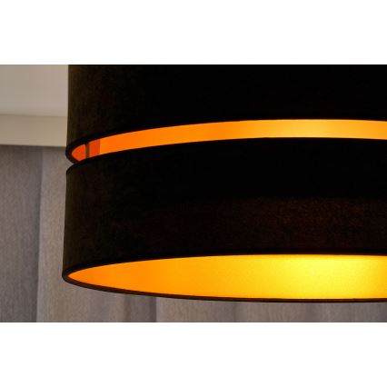 Duolla - Lubinis šviestuvas DUO 1xE27/40W/230V diametras 40 cm juoda/auksas