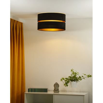 Duolla - Lubinis šviestuvas DUO 1xE27/40W/230V diametras 40 cm juoda/auksas